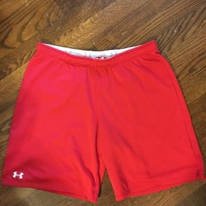 Under Armour red sport shorts